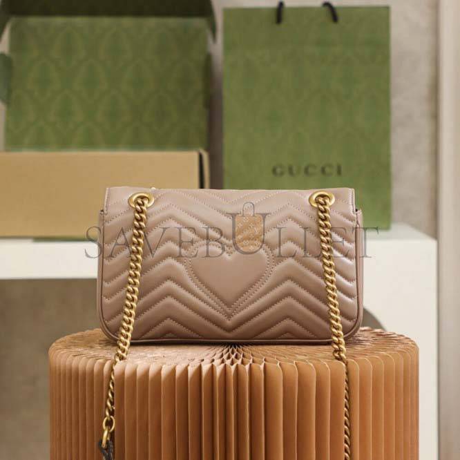 GUCCI MARMONT SMALL MATELASSE SHOULDER BAG 443497 (26*15*7cm)